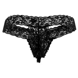 CandyMan String Dentelle Tlazol Noir